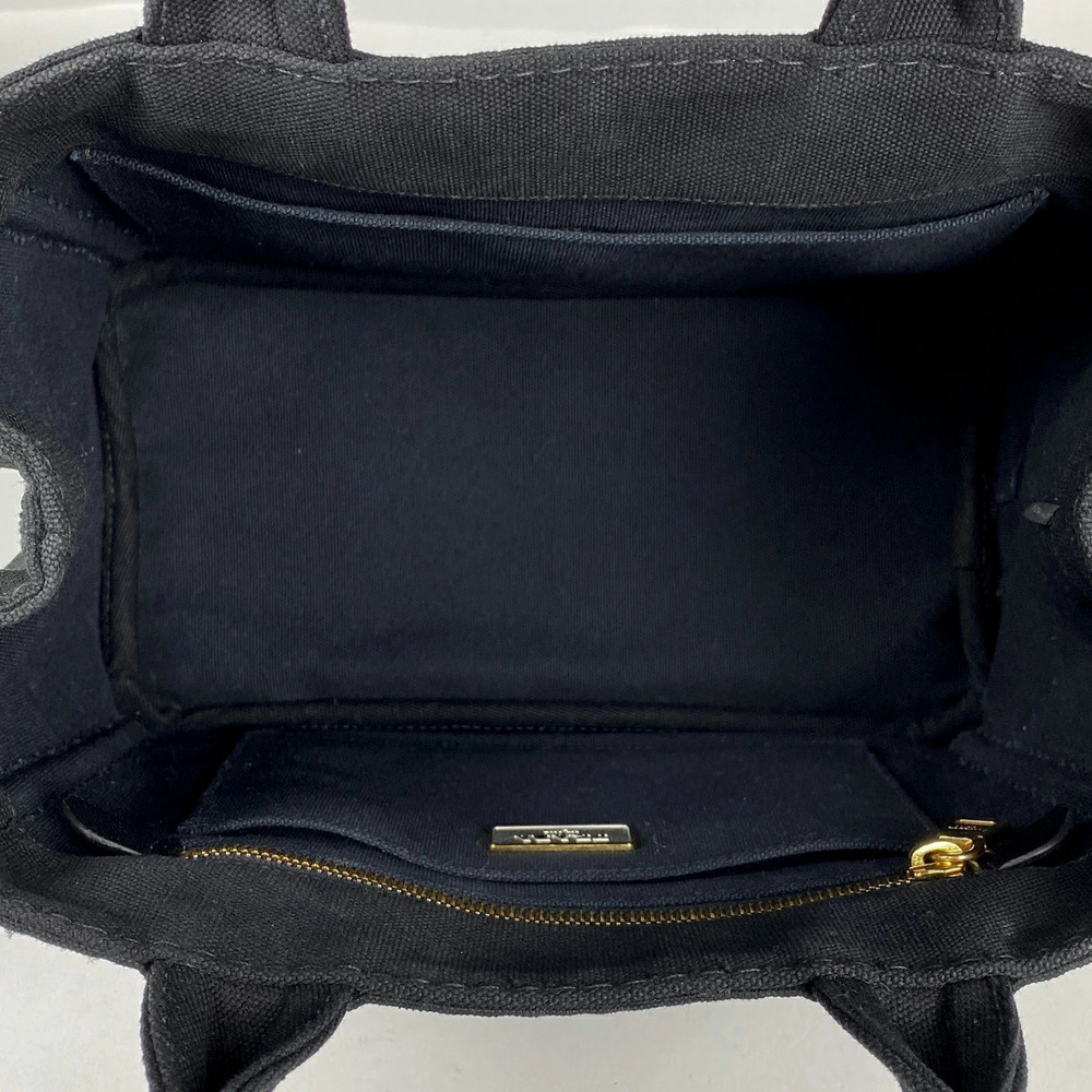 Prada Canapa Tote Bag Handbag Shoulder Canvas Nero Black - Picture 7 of 7